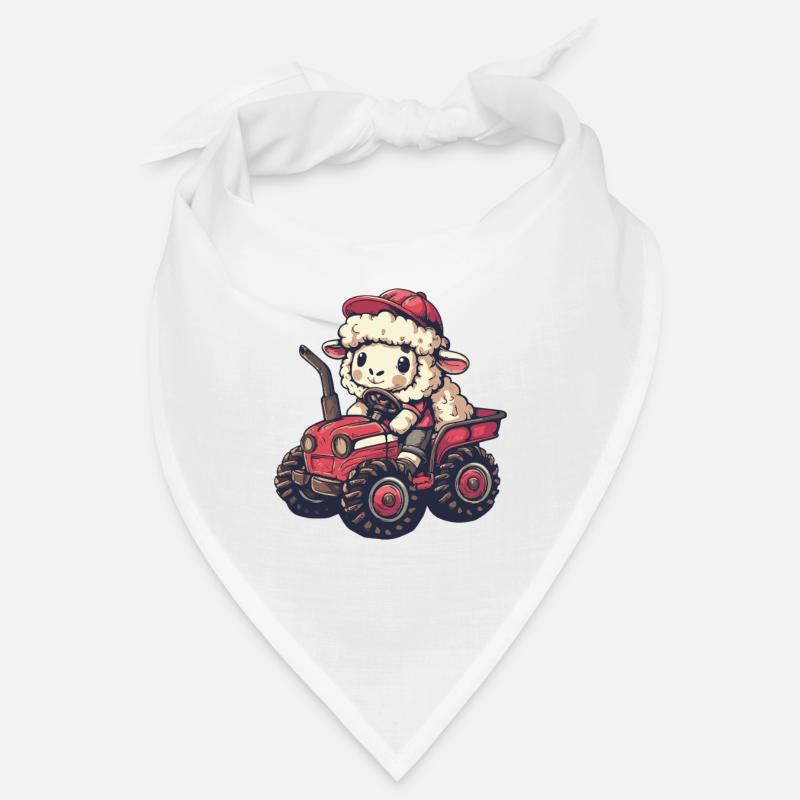 Sheep Tractor Farmer Bandana