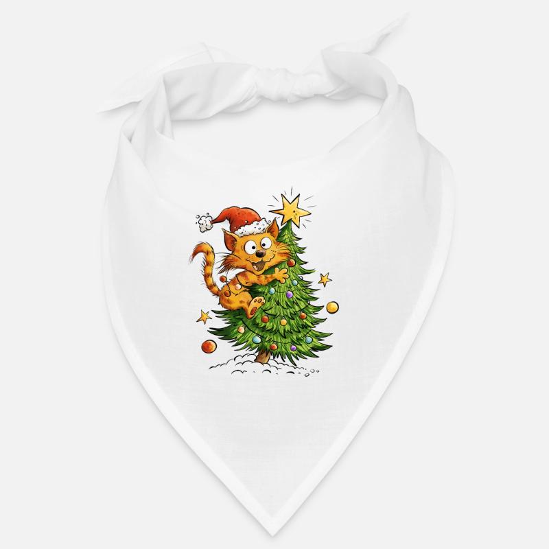 Chat de Noël dans le sapin de Noël Chat de Noël Bandana