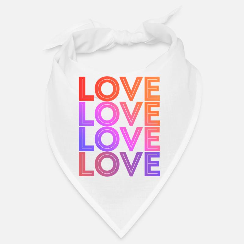 LOVE Text Font Design Gradient Typo Bandana