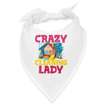 Crazy Cleaning Lady - Bandana - Weiß - Vorne