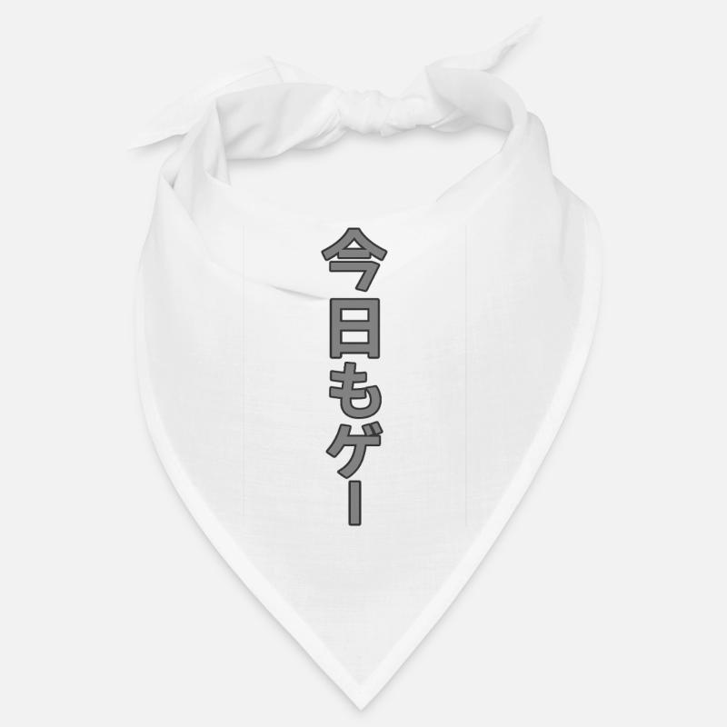 Gaming japonais vertical gris 3D Bandana