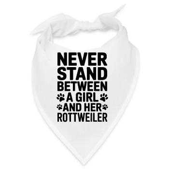 Rottweiler Spruch Mädchen Fun Rottweiler Geschenk - Bandana - Weiß - Vorne