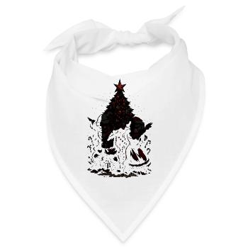 Dabbing Weihnachtsmann, Paar Shirt, lustig - Bandana - Weiß - Vorne