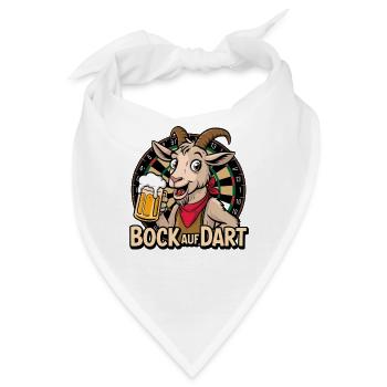 Bock Auf Dart Ziege Mit Bierkrug - Bandana - Weiß - Vorne