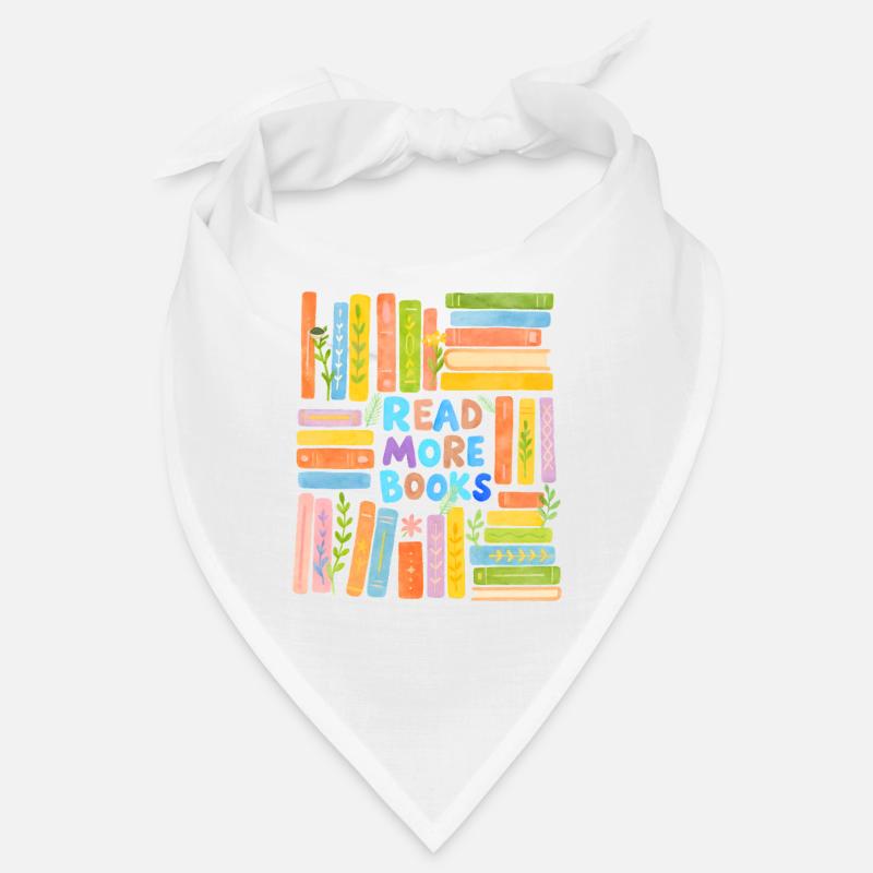 Read more books – Colourful book wall Bandana