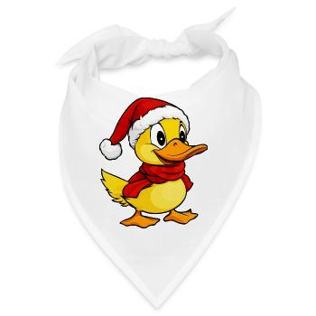 Enten Weihnachten / Entlein - Bandana - Weiß - Vorne