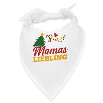 Weihnachtsmann Mamas Liebling Weihnachten - Bandana - Weiß - Vorne