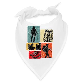 Wanderpfad Collage - Bandana - Weiß - Vorne
