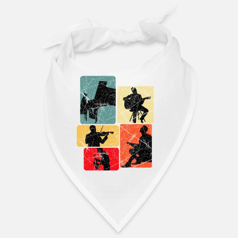 Collage de silhouettes musicales Bandana