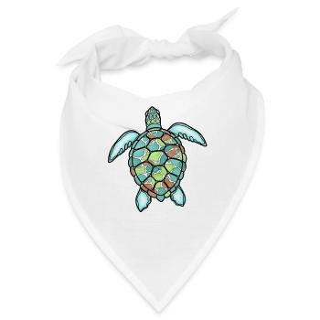 Mosaik-Schildkröte Tierschutz - Bandana - Weiß - Vorne