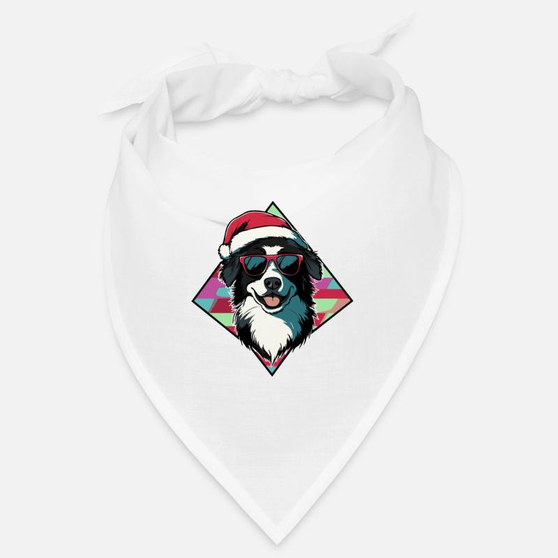 Santas Hund mit Sonnenbrille Bandana