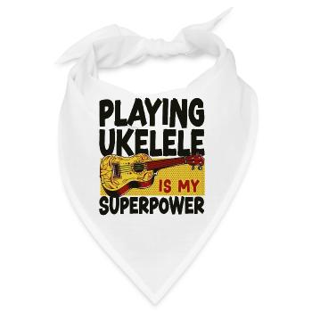 Hawaiian Ukulele Uke Playing - Bandana - Weiß - Vorne