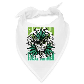 Lustige Kiffer Outfits - Bandana - Weiß - Vorne