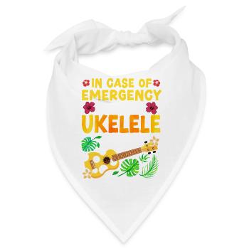Hawaiian Ukulele Uke In Case Of - Bandana - Weiß - Vorne
