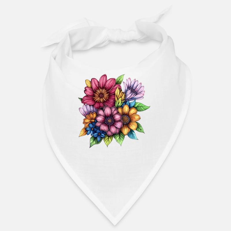 Blütenwirbel Farbexplosion Bandana