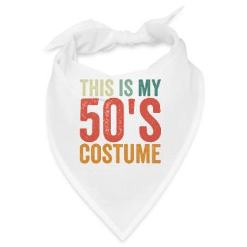 50er-Jahre-Kostüm Halloween Vintage Mein 50er-Jahr - Bandana - Weiß - Vorne