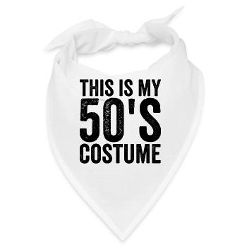 50er-Jahre-Kostüm Halloween Vintage Mein 50er-Jahr - Bandana - Weiß - Vorne