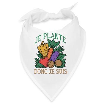 Ich pflanze, deshalb bin ich humorvoll, Gartenarbeit und Gemüsegarten - Bandana - Weiß - Vorne
