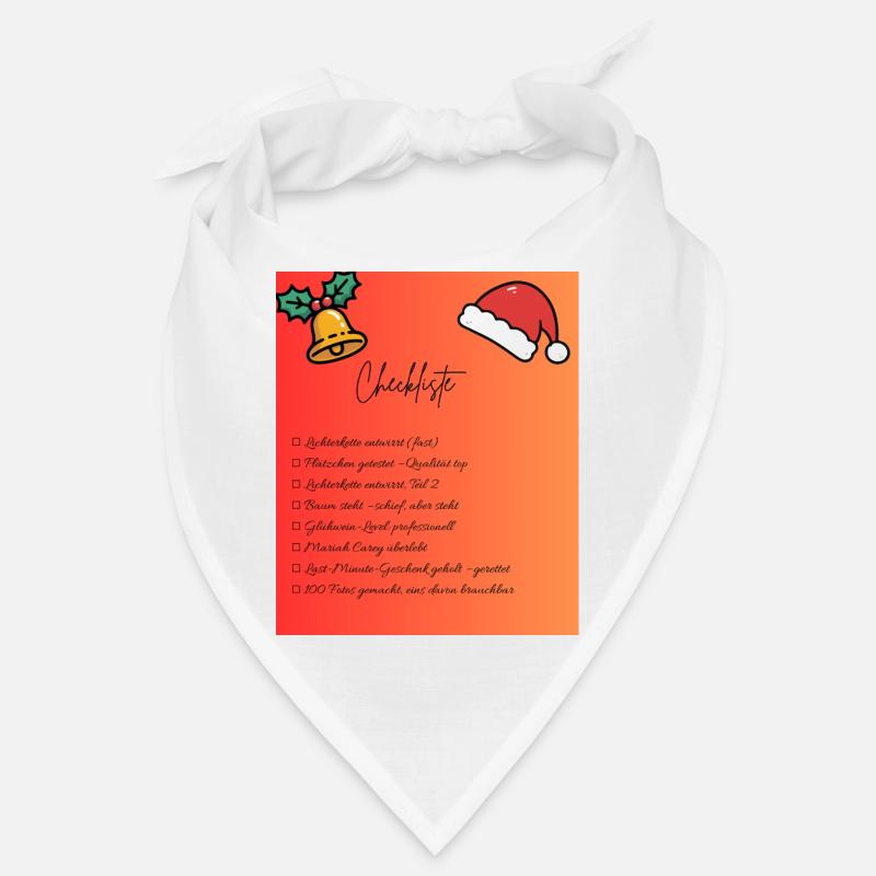 Weihnachts Checkliste Design Bandana