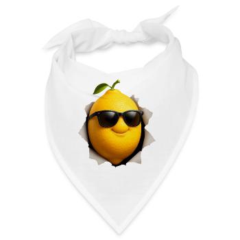 Zitrone - Bandana - Weiß - Vorne