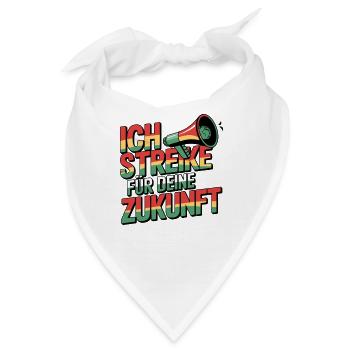 Ich Streike Für Deine Zukunft Umweltbewusstsein - Bandana - Weiß - Vorne
