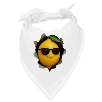 Zitrone - Bandana - Weiß - Vorne