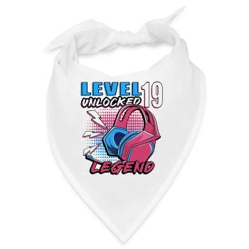 Level 19 Unlocked Legende Neon - Bandana - Weiß - Vorne