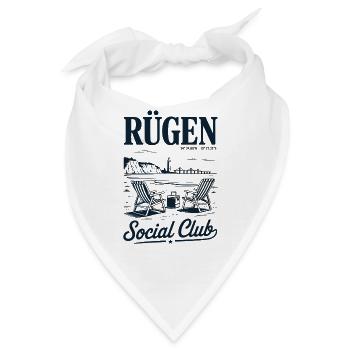 Rügen Ostsee Leuchtturm Social Club Beach - Bandana - Weiß - Vorne