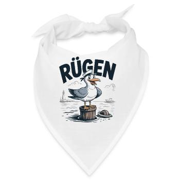 Rügen Möwe Ostsee Urlaub Strand Meer - Bandana - Weiß - Vorne