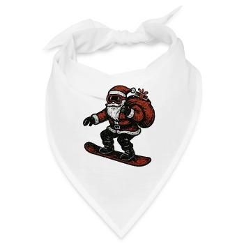 Grunge Santa Snowboard Ride - Bandana - Weiß - Vorne