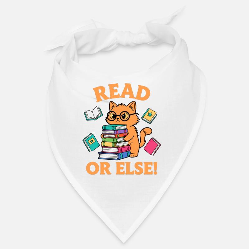 Lustige Lesekatze mit Bücher Lies oder Sonst! Bandana