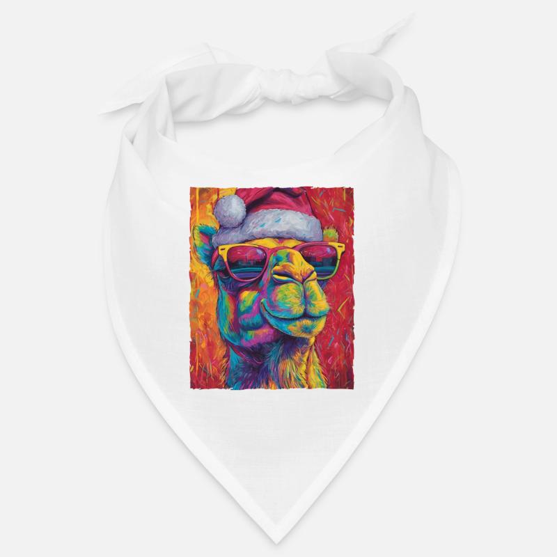 Kamel Weihnachten Porträt Bandana