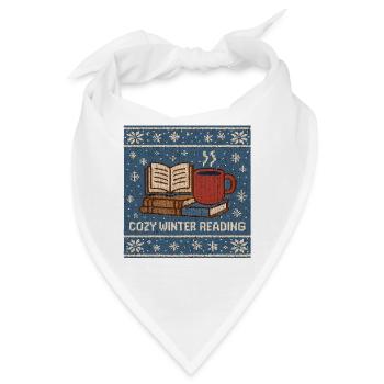 Cozy Winter Reading, Bücherliebe, Hygge - Bandana - Weiß - Vorne