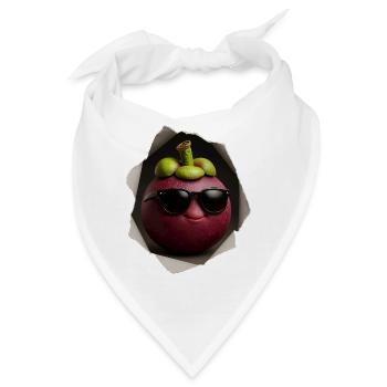 Mangostane mit Sonnenbrille - Bandana - Weiß - Vorne