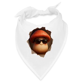 Pilz Pilze - Bandana - Weiß - Vorne