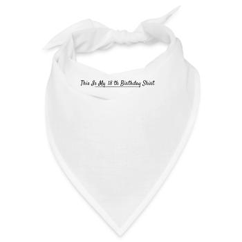 18. Geburtstag 18 Jahre Geburtstag - Bandana - Weiß - Vorne