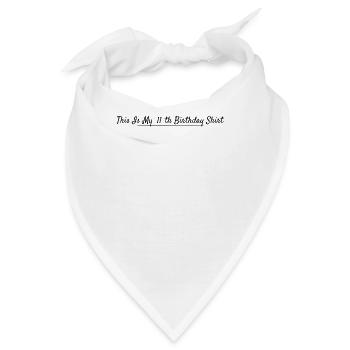 11. Geburtstag 11 Jahre Geburtstag - Bandana - Weiß - Vorne