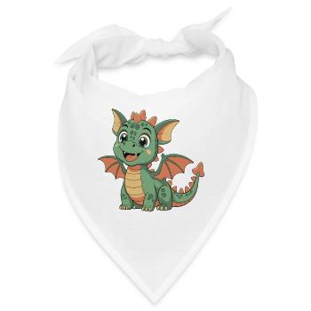 Süßer kleiner Drache - Bandana - Weiß - Vorne
