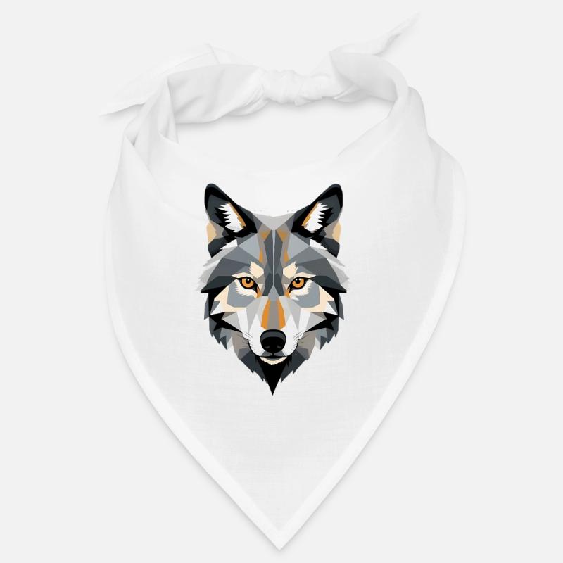 Geometric Wolf Head Bandana