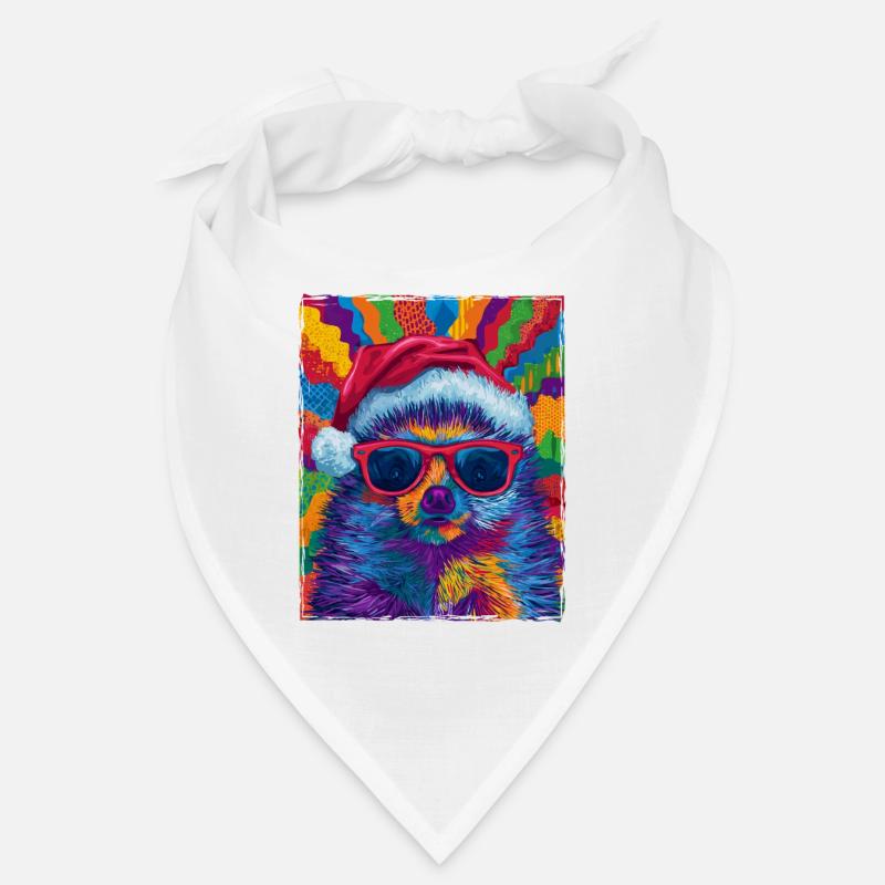 Portrait de Noël du hérisson Bandana