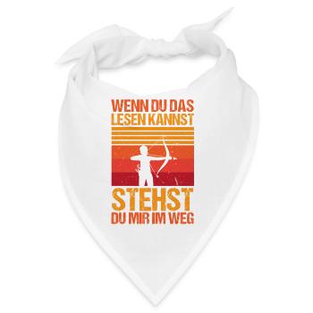 Bogenschütze Bogensport Bogenschießen - Bandana - Weiß - Vorne