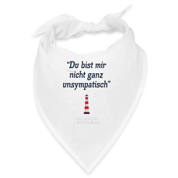 Du bist mir nicht ganz unsympathisch – Leuchtturm - Bandana - Weiß - Vorne