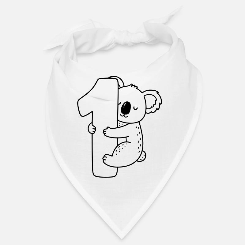 Koala avec illustration de dessin animé numéro 1 Bandana