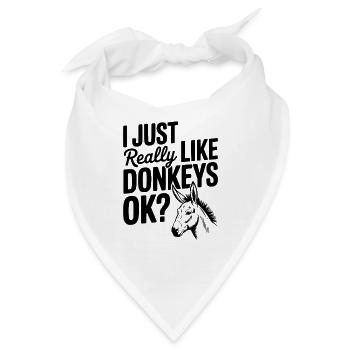 Ich mag Esel einfach wirklich sehr, okay? - Bandana - Weiß - Vorne