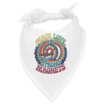 MRI Tech Peace Love And Radiographer Rad Tech - Bandana - Weiß - Vorne