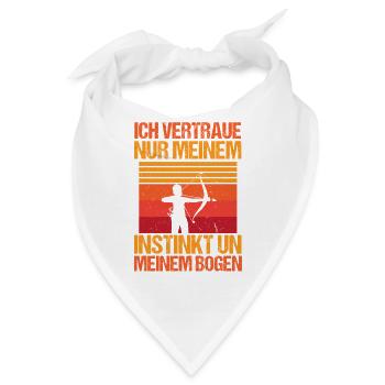 Bogenschütze Bogensport Bogenschießen - Bandana - Weiß - Vorne