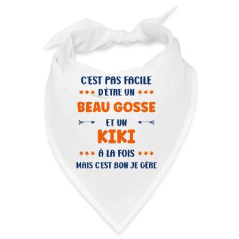 Beau gosse et Kiki: Humor français - Bandana - Weiß - Vorne