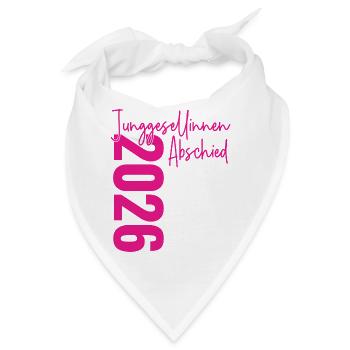 Junggesellinnenabschied 2026 Jga Unterschriften - Bandana - Weiß - Vorne