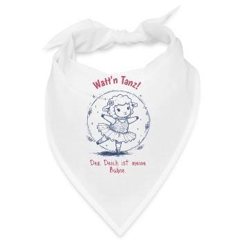 Der Deich ist meine Bühne | Watt´n Tanz - Bandana - Weiß - Vorne