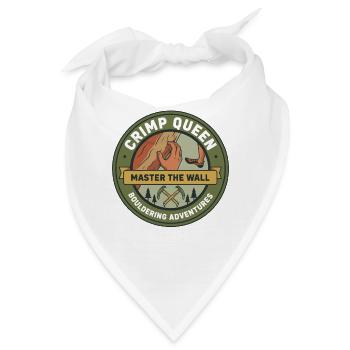 Crimp Queen Master: Die Wall Bouldering Abenteuer - Bandana - Weiß - Vorne